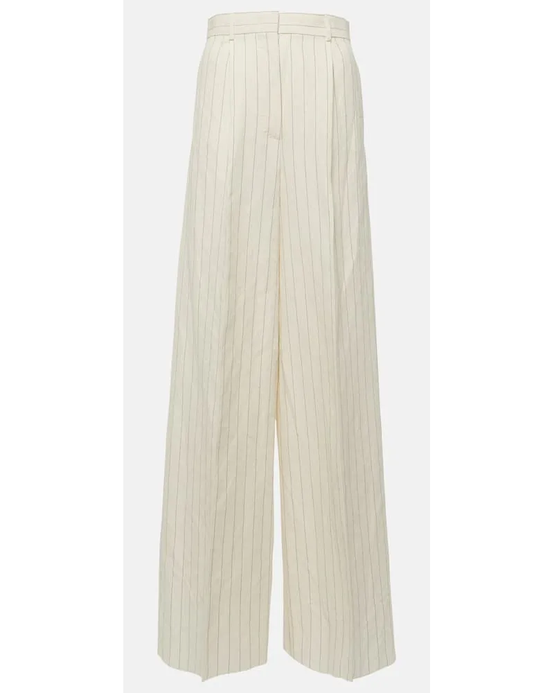 Max Mara Pantaloni a gamba larga Giuliva Bianco