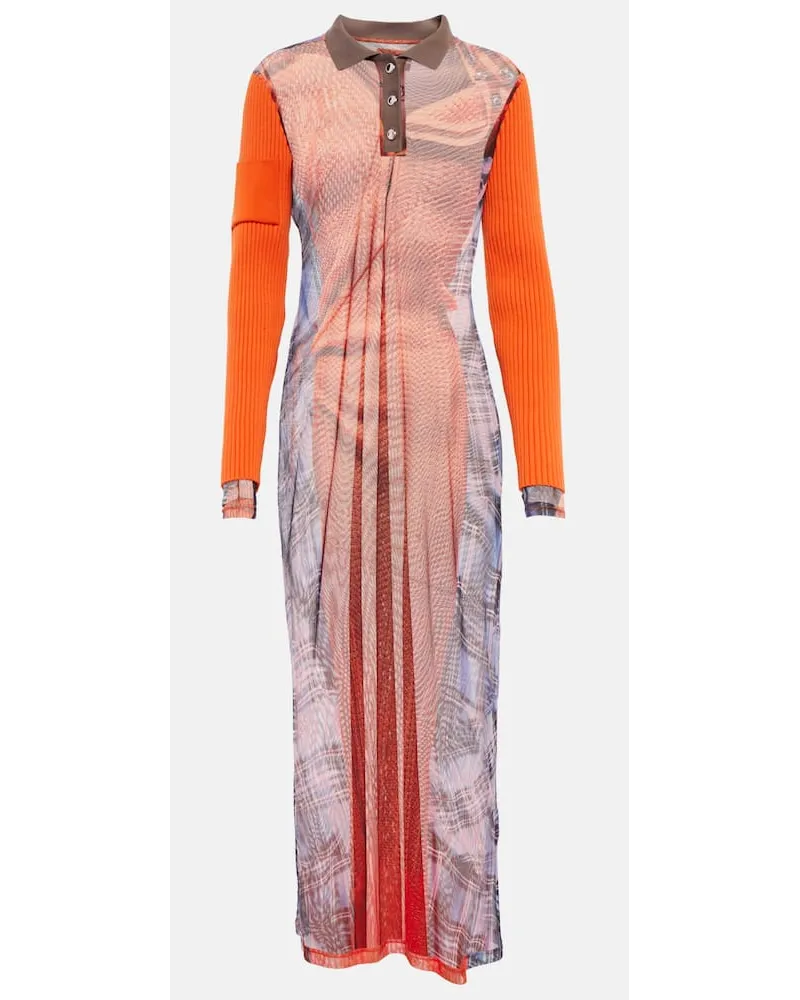 Y/PROJECT x Jean Paul Gaultier - Abito lungo Trompe L'Oeil Arancione
