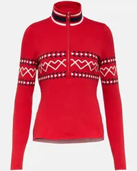 The Upside Pullover Monterosa Blanche in cotone con zip Rosso