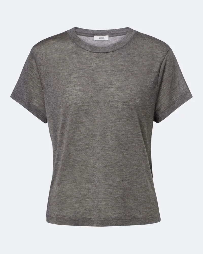 AGOLDE T-shirt Adine in jersey Grigio