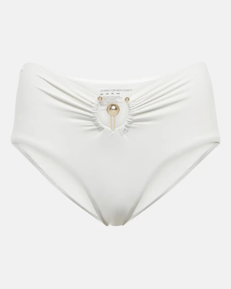 Christopher Esber Slip bikini Orbit Bianco