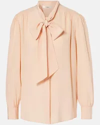 Chloé Chloé Blusa in chiffon di seta Beige