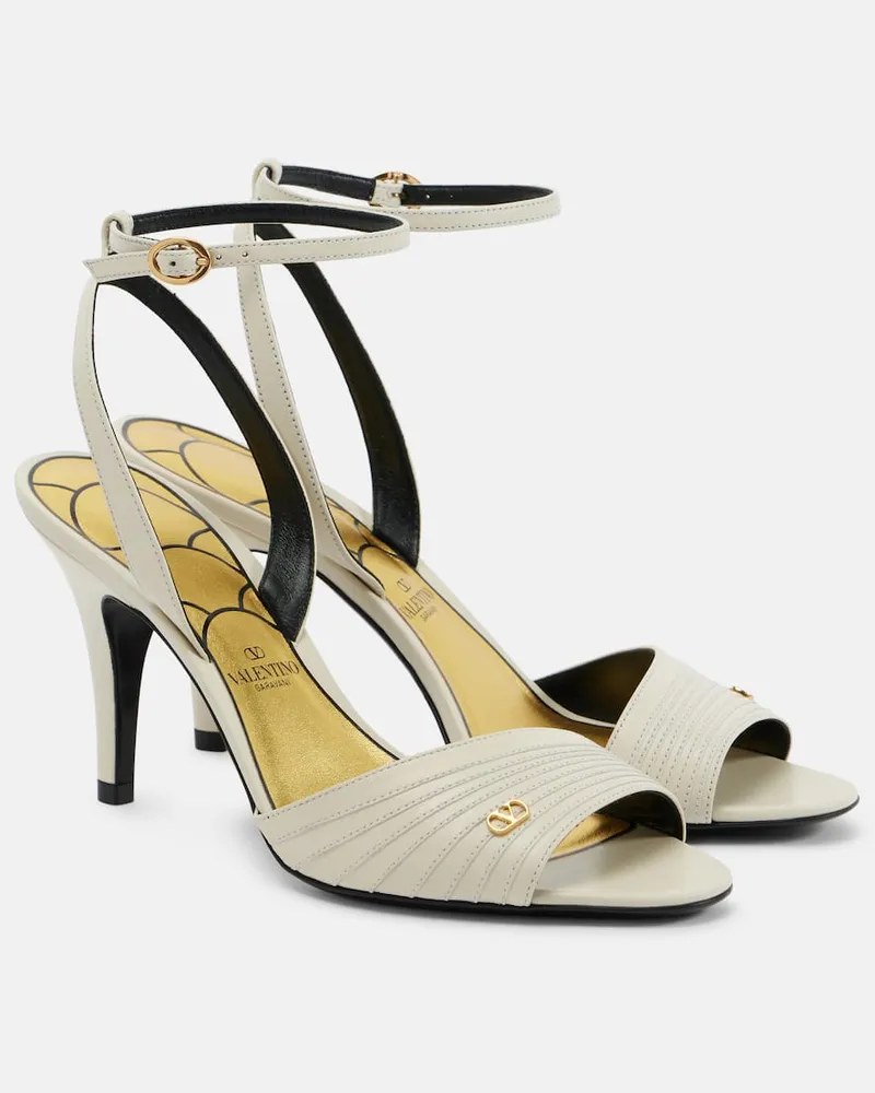 Valentino Garavani Sandali Ladycrush 85 in pelle Bianco