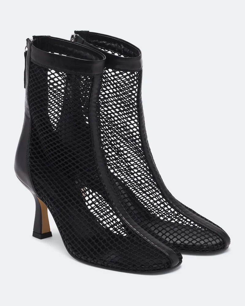 SOULIERS MARTINEZ Stivaletti Fira in mesh con pelle Nero