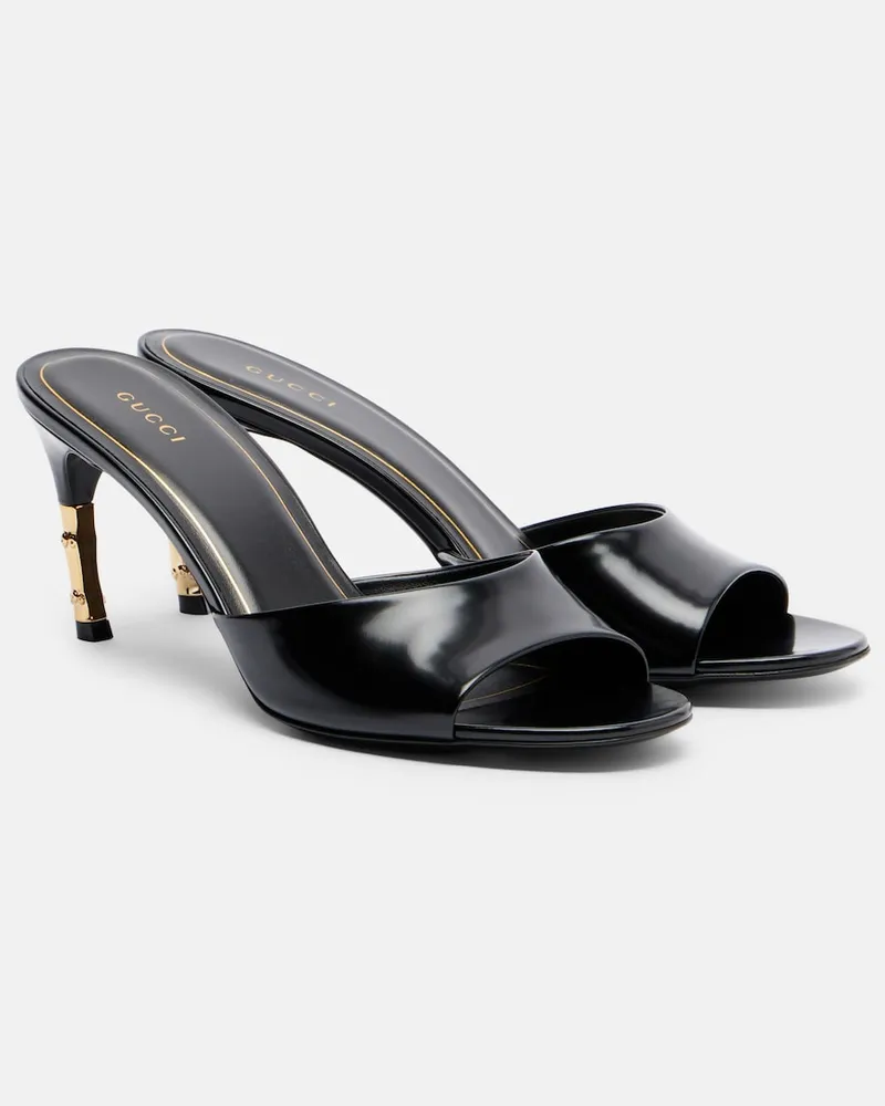 Gucci Mules Castello in pelle Nero