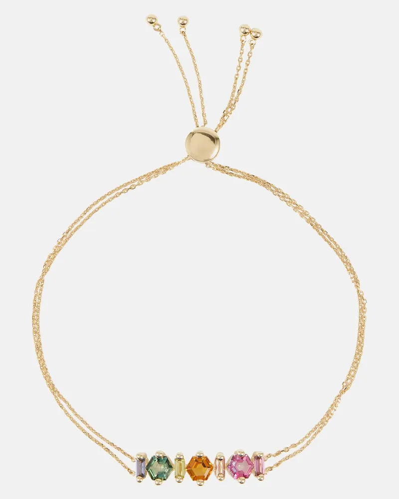 Suzanne Kalan Bracciale in oro 14kt con pietre preziose Rosa