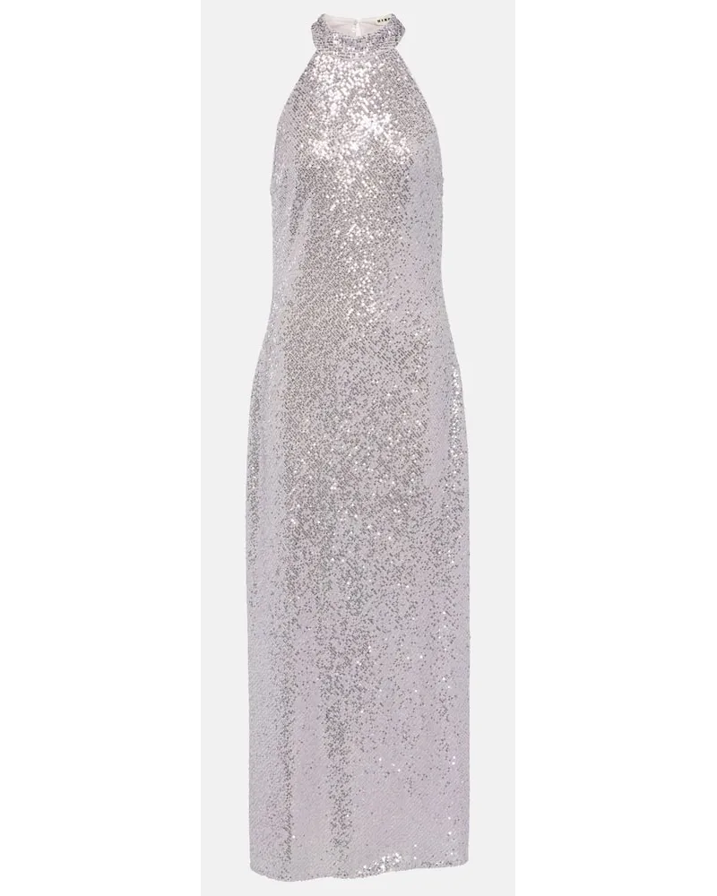 RIXO Abito lungo Zuri con paillettes Viola