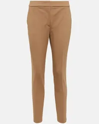 Max Mara Pantaloni slim Pegno in jersey Beige