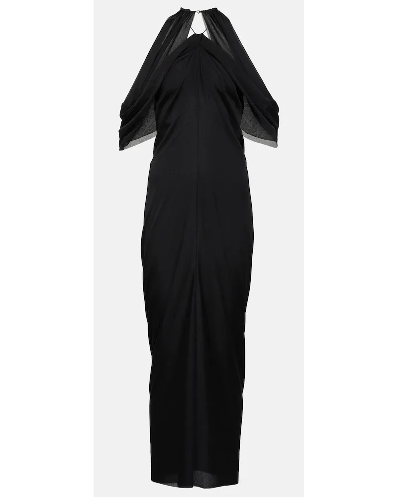 J.W.Anderson Abito midi con scollo bardot Nero