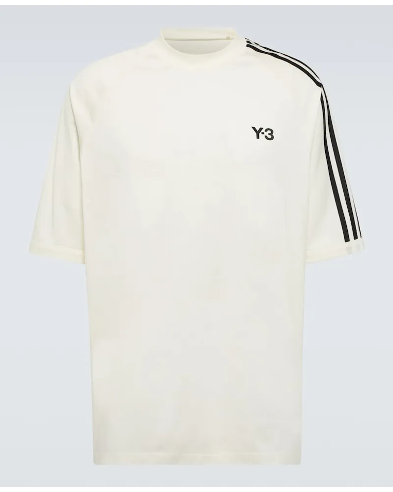 Y-3 T-shirt in jersey di misto cotone Bianco