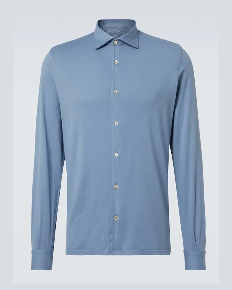 Fedeli Camicia in cotone Blu