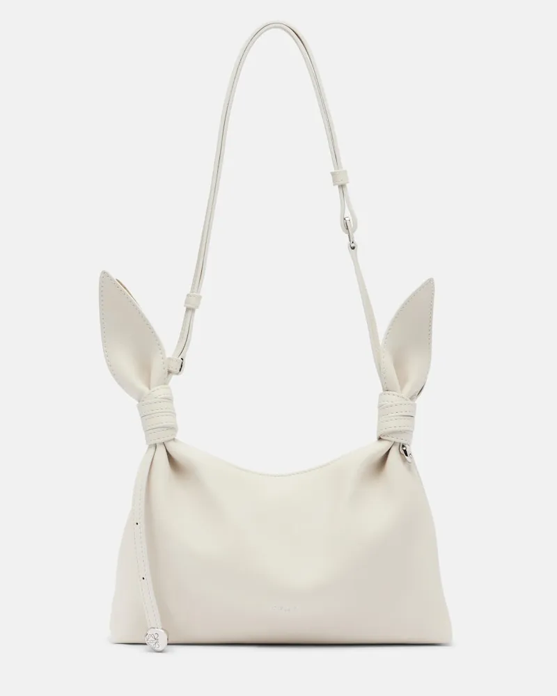 Loewe Borsa Scarf Mini in pelle Bianco