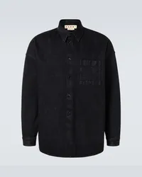 Marni Giacca camicia di jeans Nero