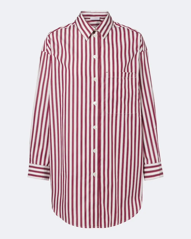 Eres Camicia Sir in cotone a righe Borgogna