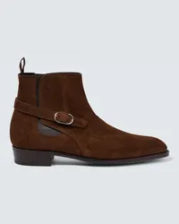 John Lobb Stivaletti Chelsea Mason in suede Marrone