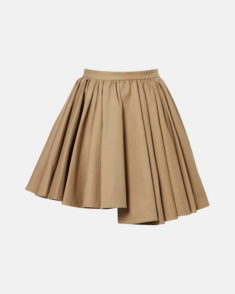 Self-Portrait Minigonna in cotone Beige