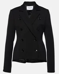 Alaïa Alaïa Blazer doppiopetto in misto lana Nero