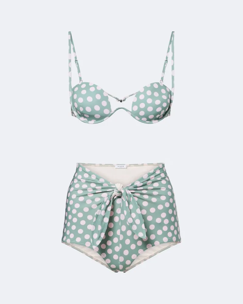 Alaïa Alaïa Bikini a pois Verde