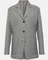 Totême Blazer aderente in misto lana Grigio