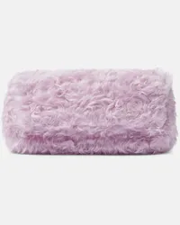 Dries van Noten Clutch in pelliccia sintetica Viola