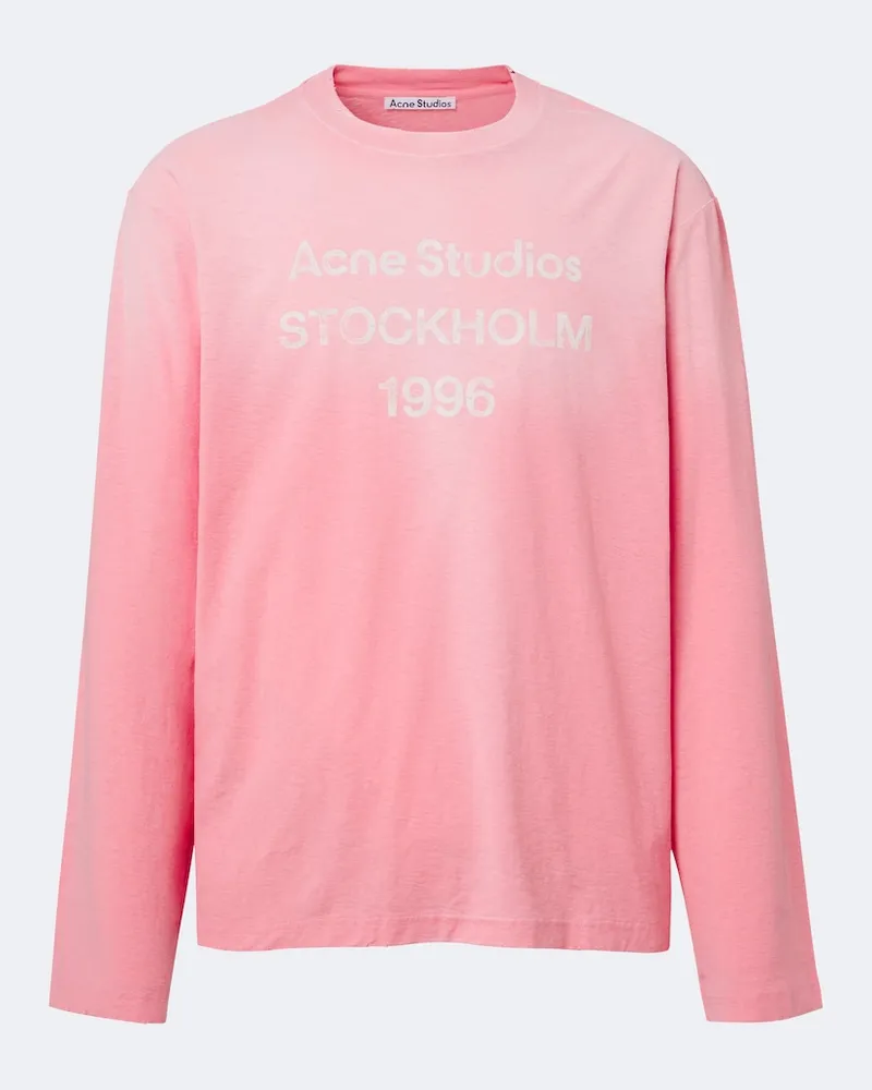 Acne Studios T-shirt 1996 in jersey di misto cotone Rosa