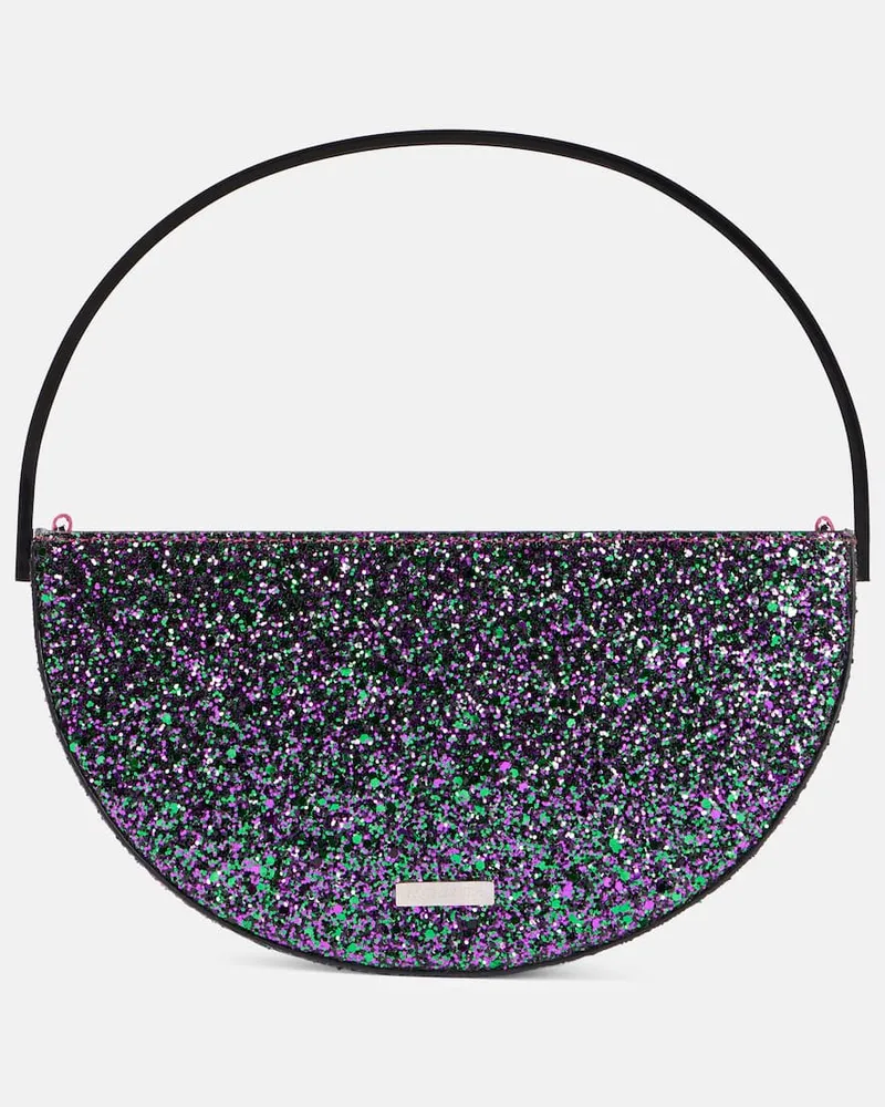 Aquazzura Clutch Purist Mini con glitter Multicolore