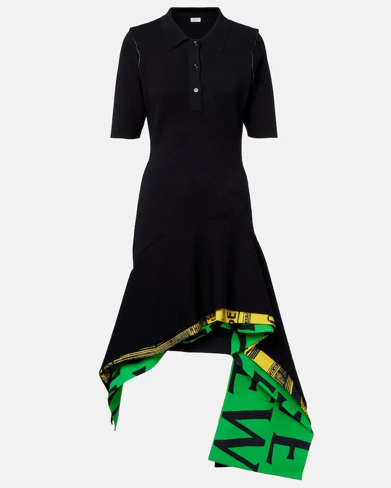 Loewe Abito midi con stampa Nero