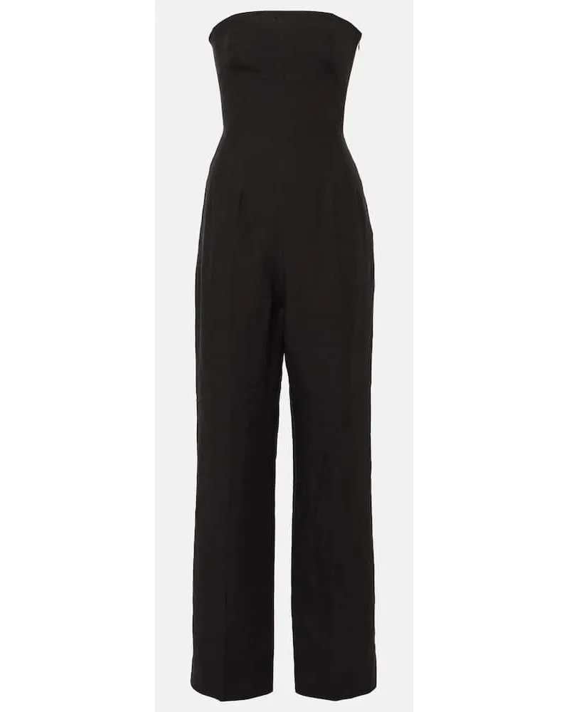 TOVE Jumpsuit a fascia Ita in lino Nero
