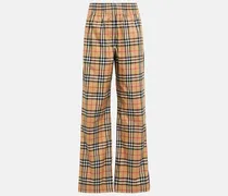 Burberry Pantaloni in cotone Vintage Check Beige