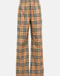 Burberry Pantaloni in cotone Vintage Check Beige