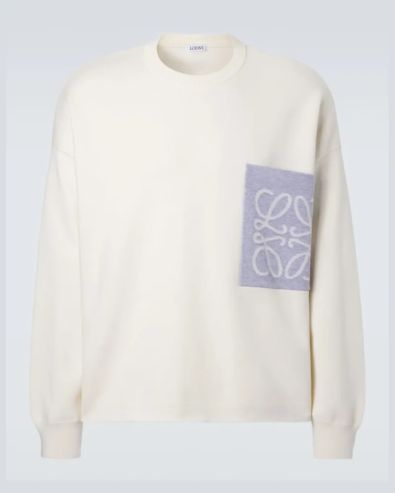 Loewe Felpa Anagram Bianco