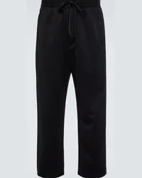 Dolce & Gabbana Pantaloni sportivi in misto cotone Nero