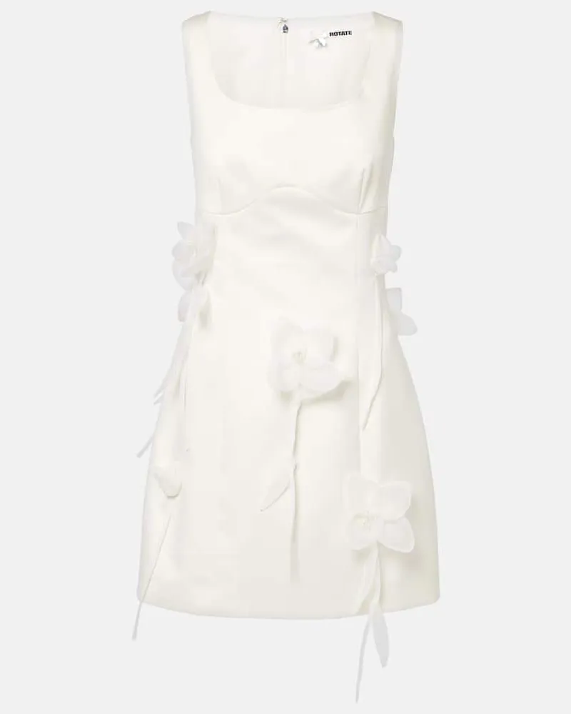 ROTATE Birger Christensen Bridal - Abito corto con applicazioni Bianco