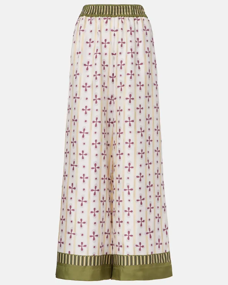 La DoubleJ Pantaloni a palazzo Eclipse PlacÃ©e Multicolore