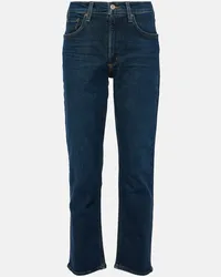 AGOLDE Jeans regular Kye cropped a vita media Blu