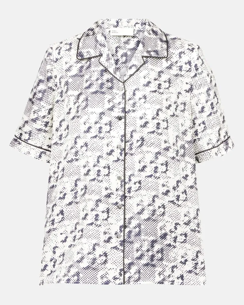 Tory Burch Camicia in seta con stampa Multicolore