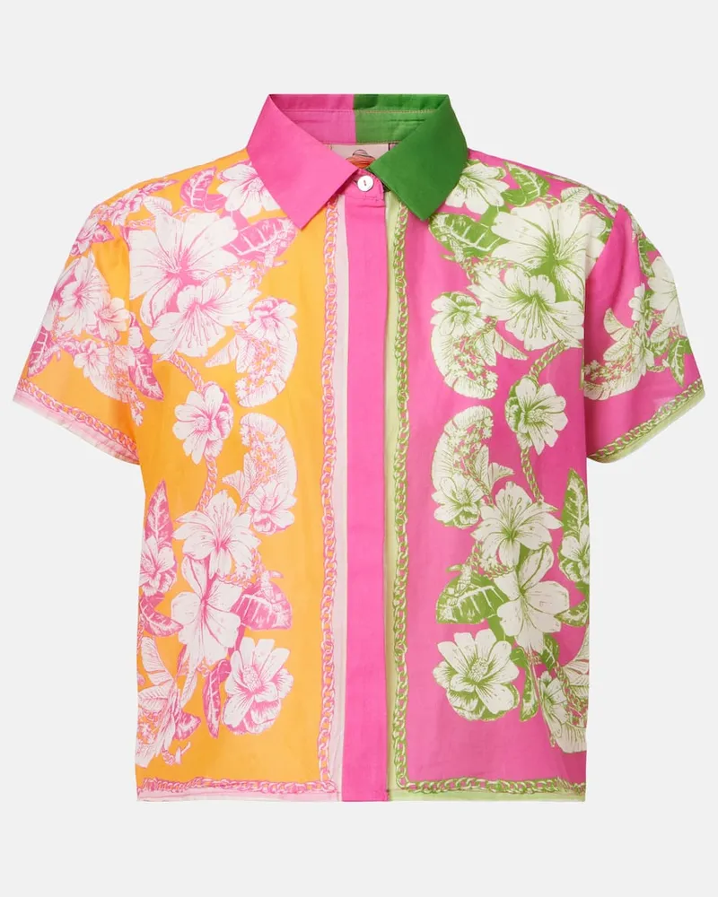 FARM Rio Camicia Mixed Scarves Floral Elegance in cotone Multicolore