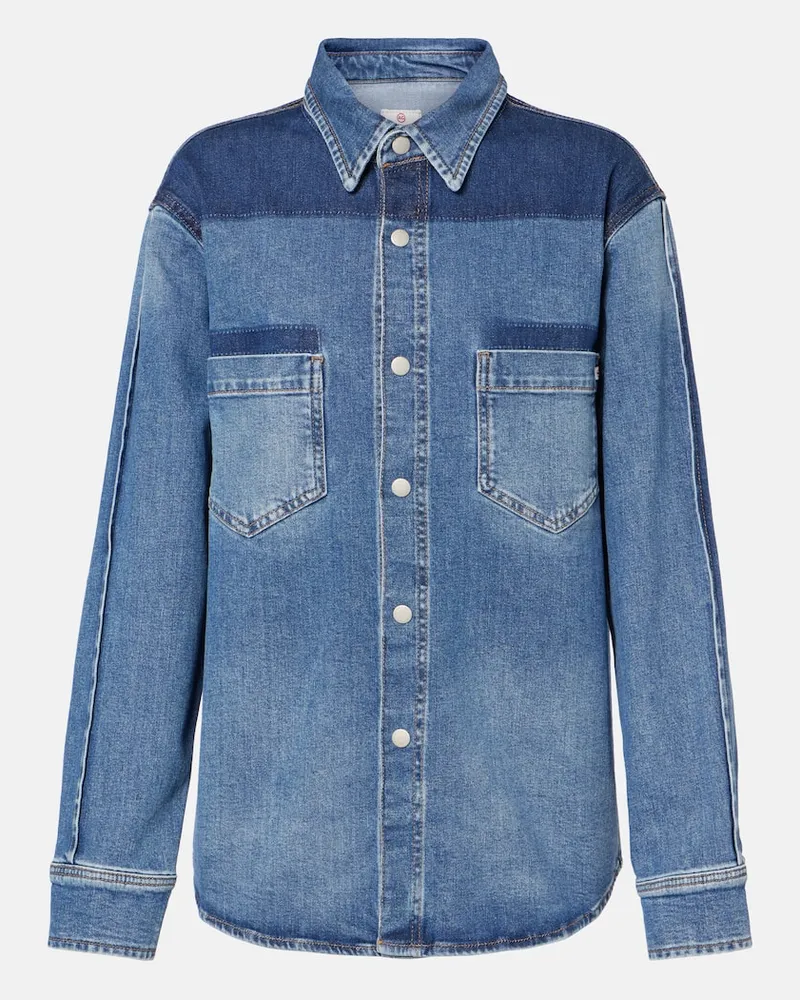 Adriano Goldschmied Camicia di jeans Monaco patchwork Blu