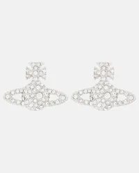 Vivienne Westwood Orecchini Grace Orb con cristalli Argento