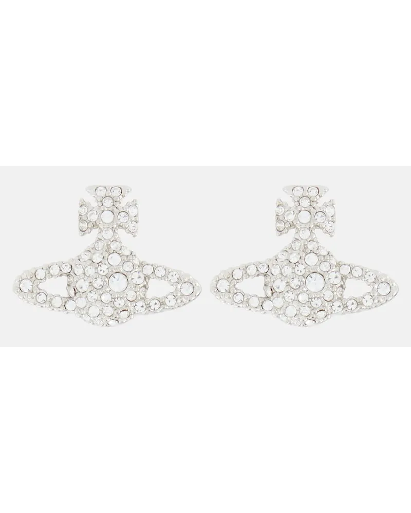 Vivienne Westwood Orecchini Grace Orb con cristalli Argento