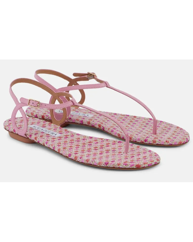 Aquazzura Sandali infradito Almost Bare in pelle Rosa