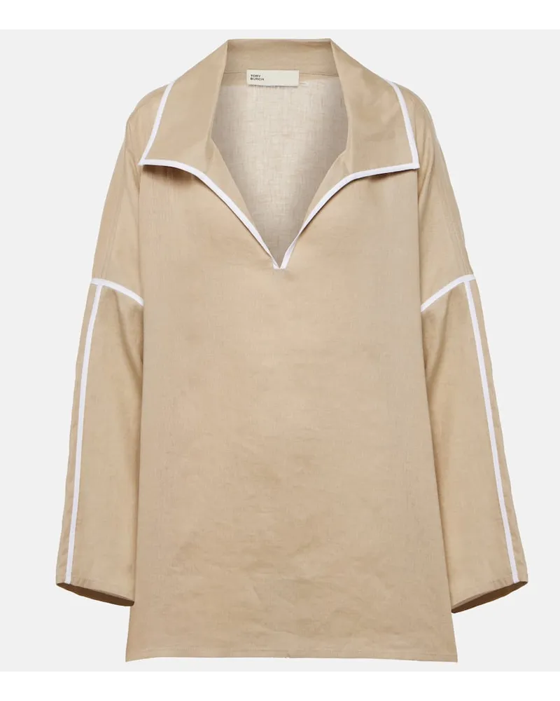 Tory Burch Top in lino Beige