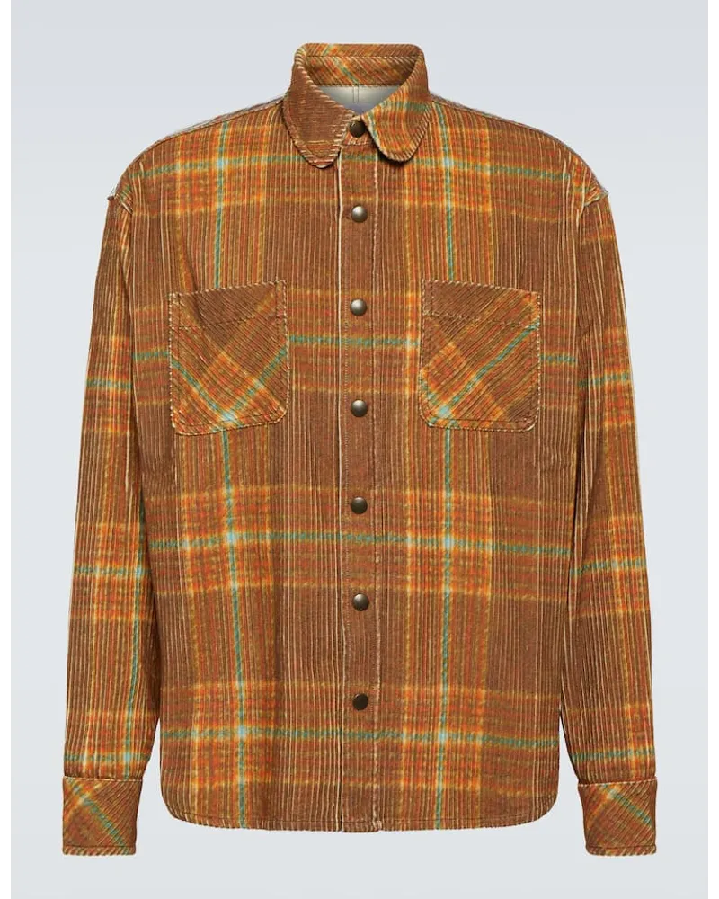ERL Camicia in velluto di cotone a coste Multicolore