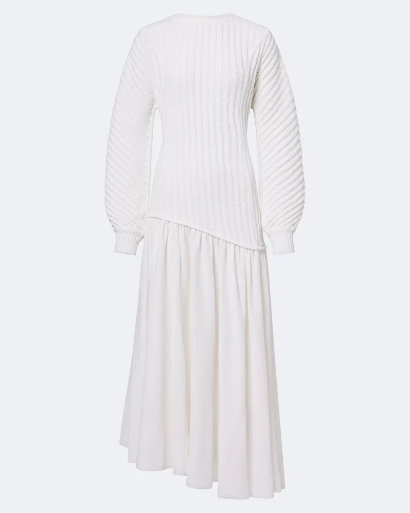 Bottega Veneta Abito midi asimmetrico Bianco