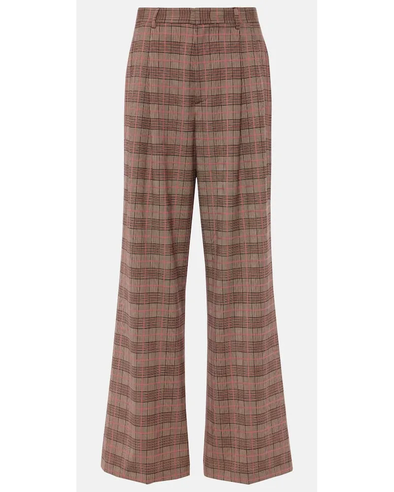 Etro Pantaloni a gamba larga a quadri Multicolore