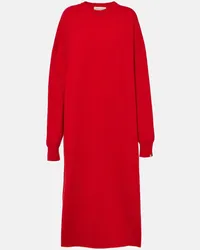 extreme cashmere Abito midi Weird in misto cashmere Rosso