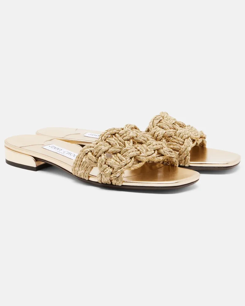 Jimmy Choo Sandali Chara intrecciati Oro