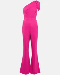 Roland Mouret Jumpsuit asimmetrica in crêpe Rosa