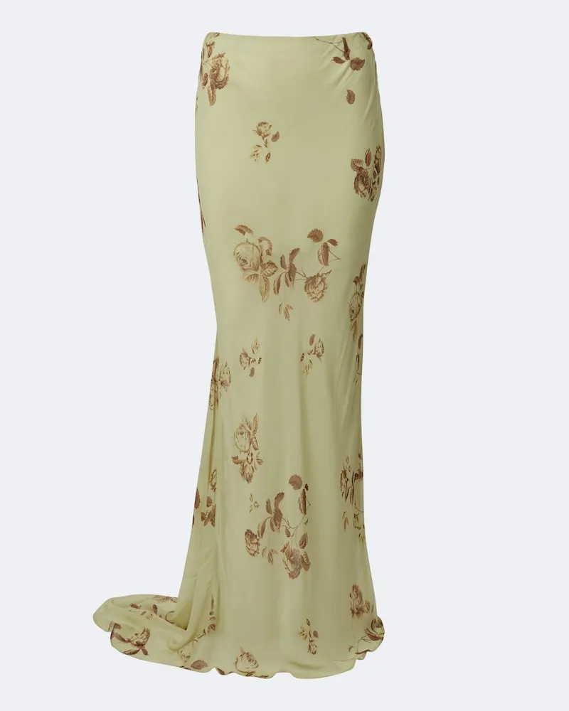 De La Vali Gonna lunga Diosa in georgette Verde