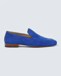 Manolo Blahnik Mocassini Truro in suede Blu